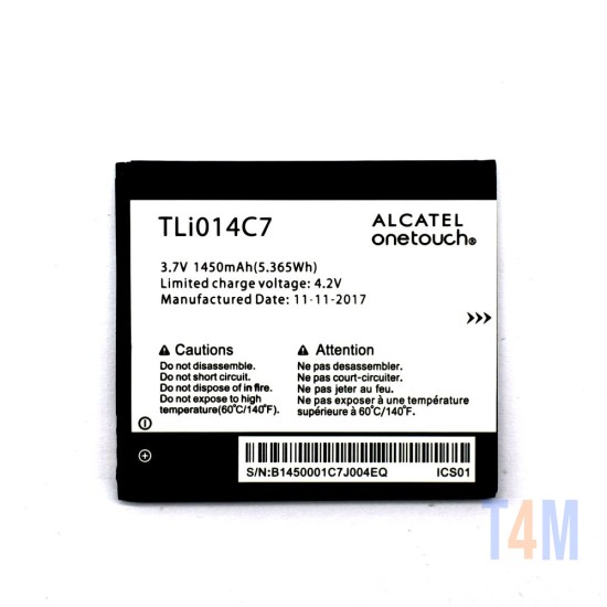 Bateria TLI014C7 para Alcatel One Touch Pixi First/OT-4024d/OT-4024x 1400mAh